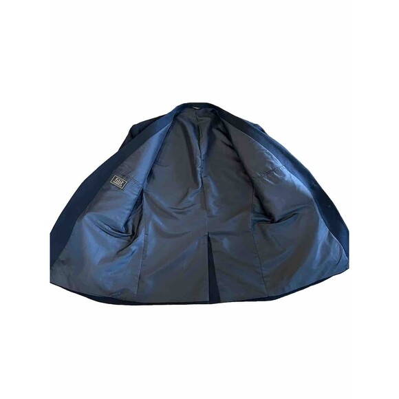 Farah of Texas CountryWear Blue Wool Blazer Sport Jacket 100% Wool 46L - Picture 2 of 8